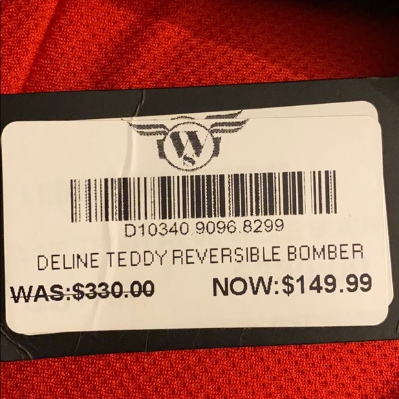 deline teddy reversible bomber